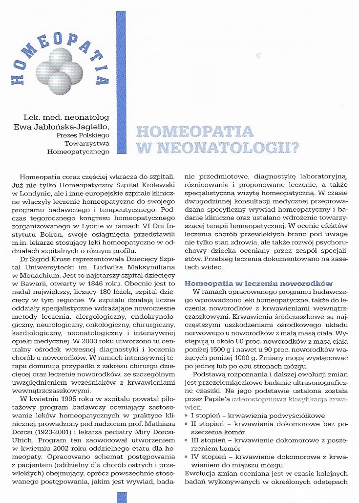 Homeopatia w neonatologii 1